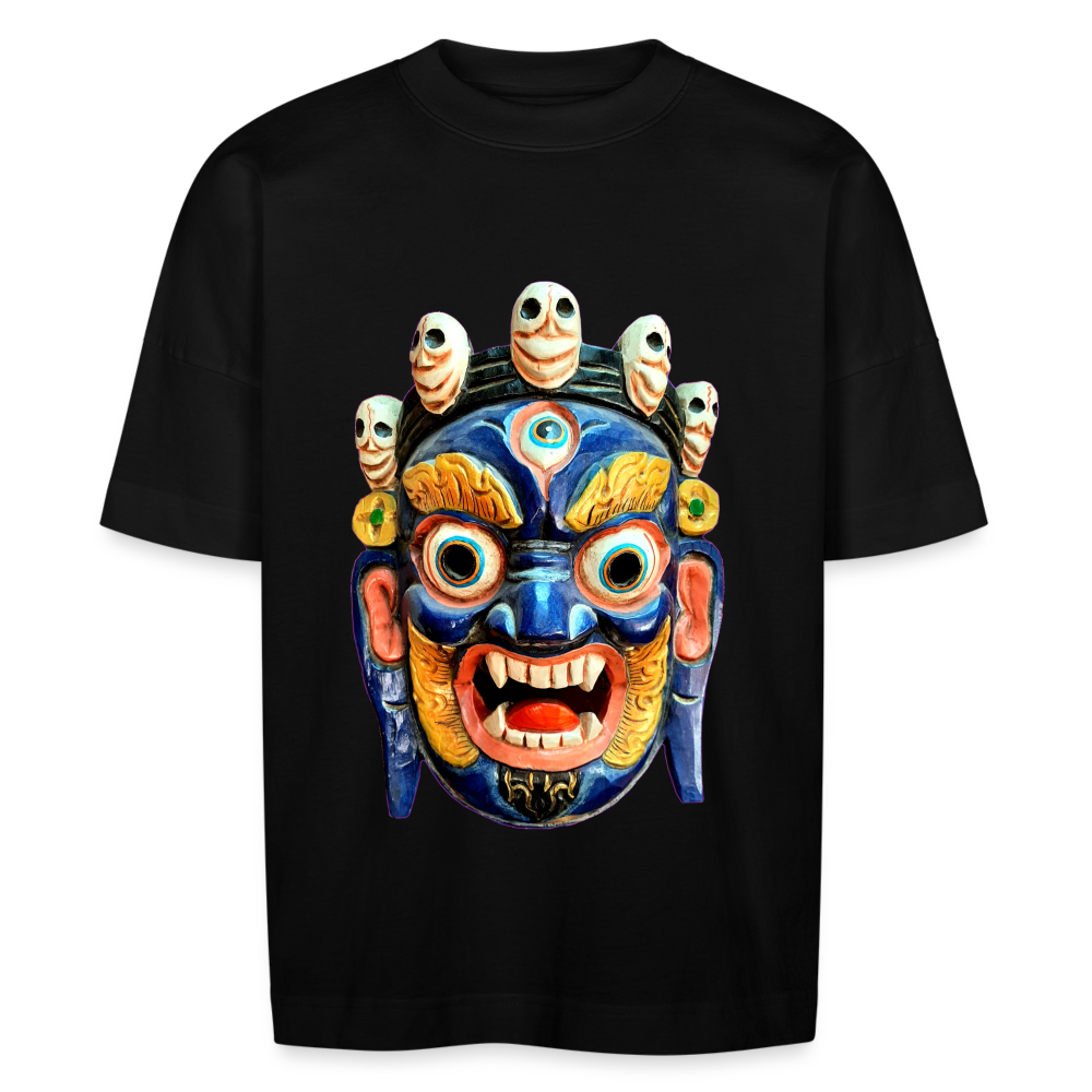Mystische Maske BLUE - Unisex Oversize Bio-T-Shirt - Schwarz