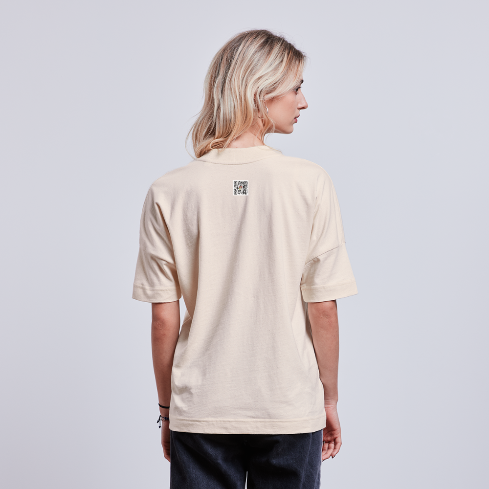 Mystische Maske GREEN - Unisex Oversize Bio-T-Shirt - Naturweiß