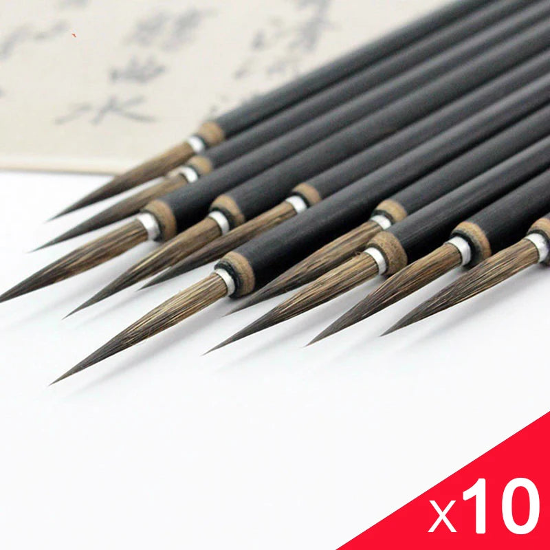 10 Chinesische Langehaar Pinsel