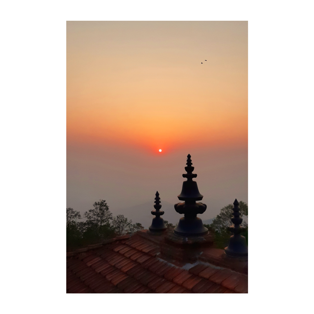 Sonnenaufgang in Nepal - Weiß