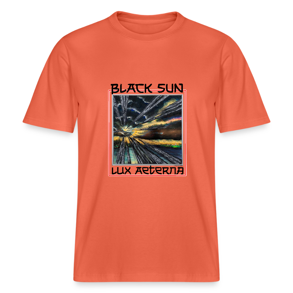 Black Sun / Lux Aeterna - Lässiges Shirt mit Tiefgang - Hellrot