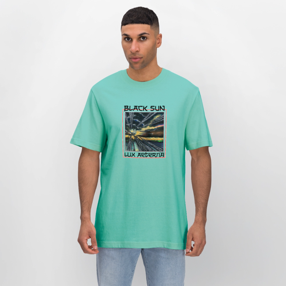 Black Sun / Lux Aeterna - Lässiges Shirt mit Tiefgang - Poolblau