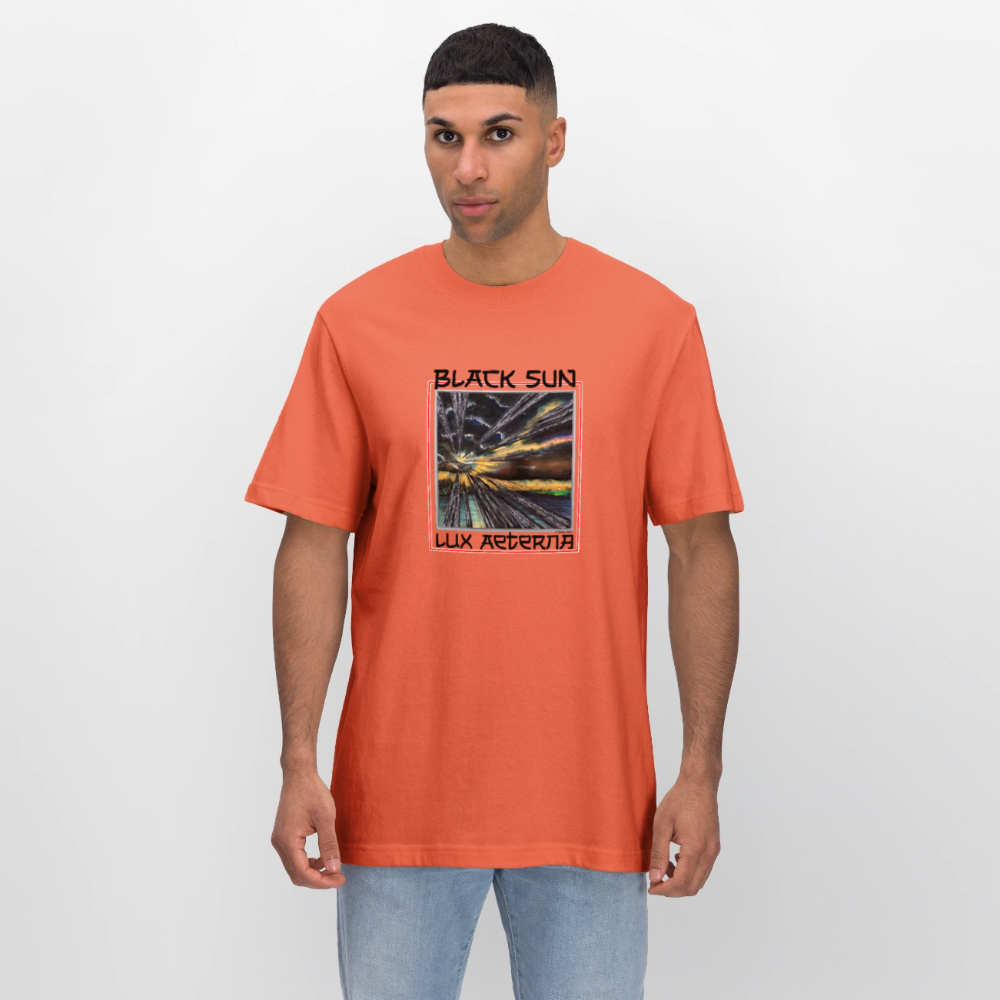 Black Sun / Lux Aeterna - Lässiges Shirt mit Tiefgang - Hellrot