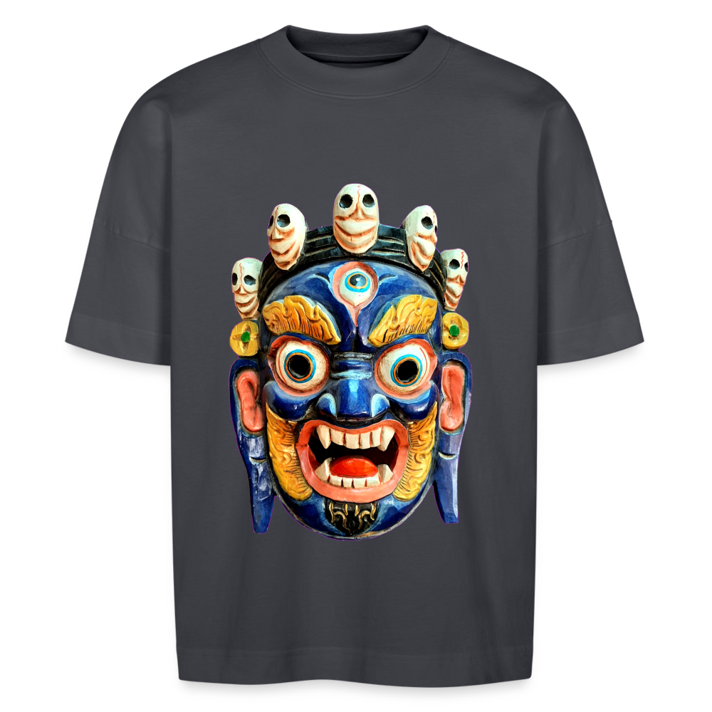 Mystische Maske BLUE - Unisex Oversize Bio-T-Shirt - Indigoblau