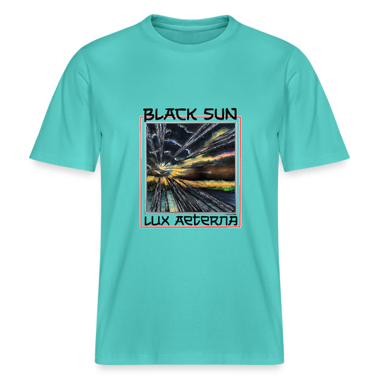 Black Sun / Lux Aeterna - Lässiges Shirt mit Tiefgang - Poolblau