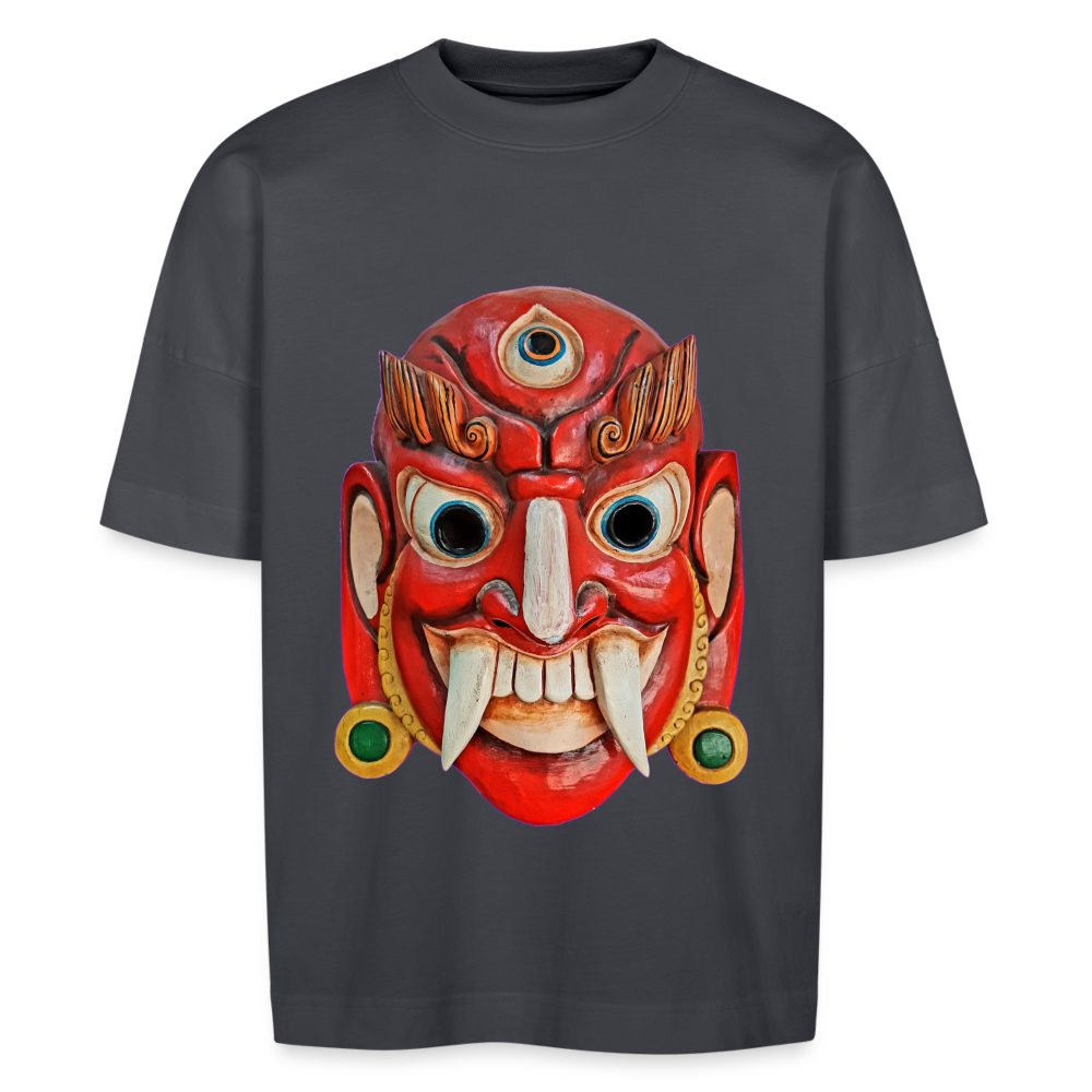 Mystische Maske RED - Unisex Oversize Bio-T-Shirt - Indigoblau
